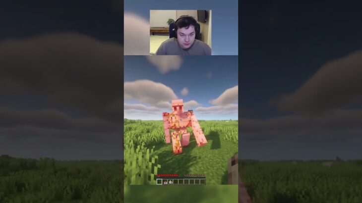 Killing an iron golem unarmed in minecraft day 47 #shorts #viralshorts