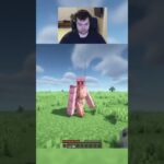 Killing an iron golem unarmed in minecraft day 56 #shorts #viralshorts
