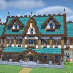 【マインクラフト】ペールオーク、トウヒ、ダークオークを使ったファンタジー風の家の作り方【マイクラ建築】【Minecraft】