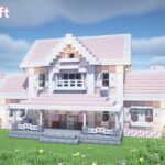 【マインクラフト】桜とペールオークを使った家の作り方【マイクラ建築】【Minecraft】