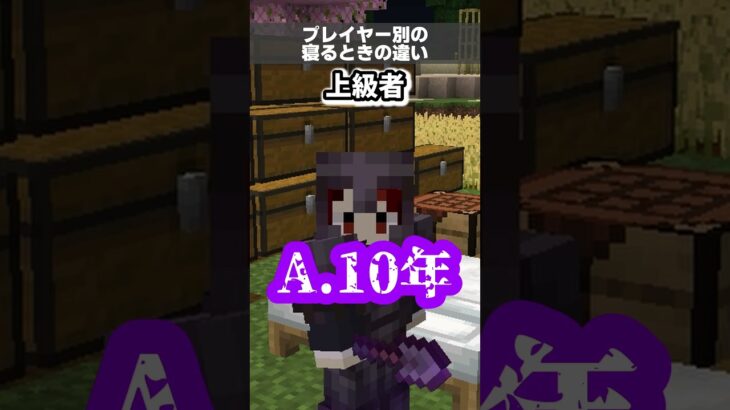 【Minecraft】マイクラで寝るときの違い【マイクラあるある】