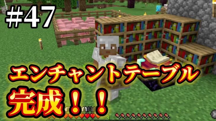 【エンチャントテーブル】ほぼ知識ゼロのマイクラ生活【Minecraft】 #47