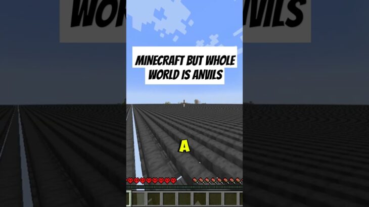 Minecraft BUT The World Is Made of Anvils… 😱💀 #shorts #minecraft