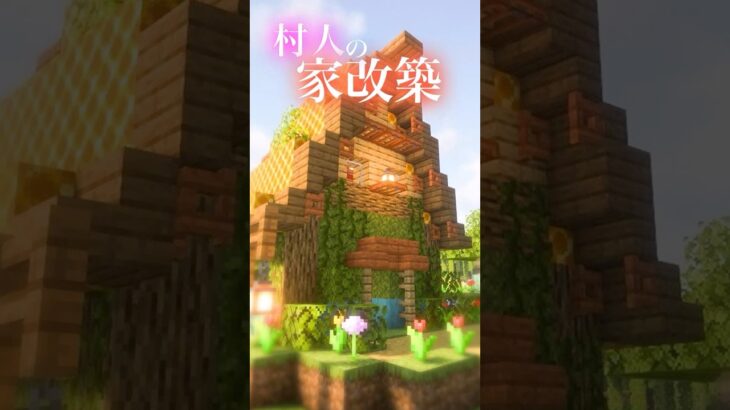 【Minecraft】村人の家改築してみた！ #minecraft #マインクラフト #マイクラ #shorts  #ショート動画 #マイクラ建築