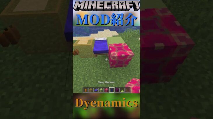 【Minecraft】新しい色の染料が追加されるMOD『Dyenamics』【MOD紹介】#shorts #ゆっくり紹介