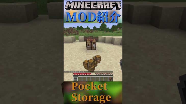 【Minecraft】数種類だけたくさんのアイテムを入れることが出来る持ち運びストレージをついかするMOD『Pocket Storage』【MOD紹介】#shorts #ゆっくり紹介
