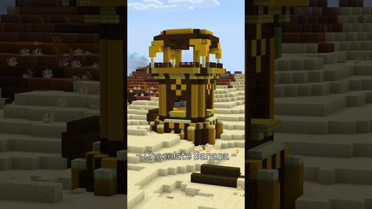 ピリジャーの前哨基地をチョコバナナ色にリメイク建築するタイムラプス【Minecraft】【#Shorts】 #マイクラ #minecraft #マインクラフト #マイクラ建築