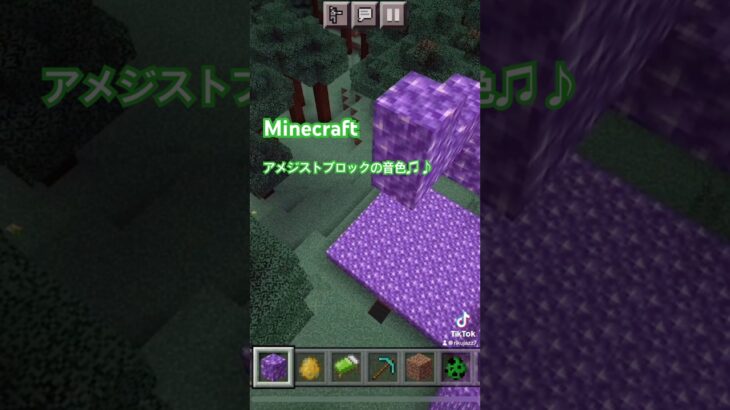 Minecraftアメジストブロックの音色♫♪(^^)🍀#minecraft #マイクラ