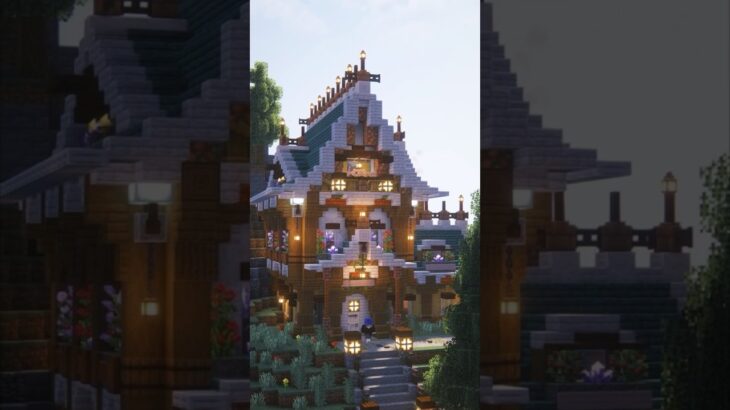 【マイクラ建築】内装付きの洋風建築にチャレンジしてみたよ🐾【Minecraft】#shorts #Minecraft #マインクラフト #マイクラ建築 #Minecraftbuilds
