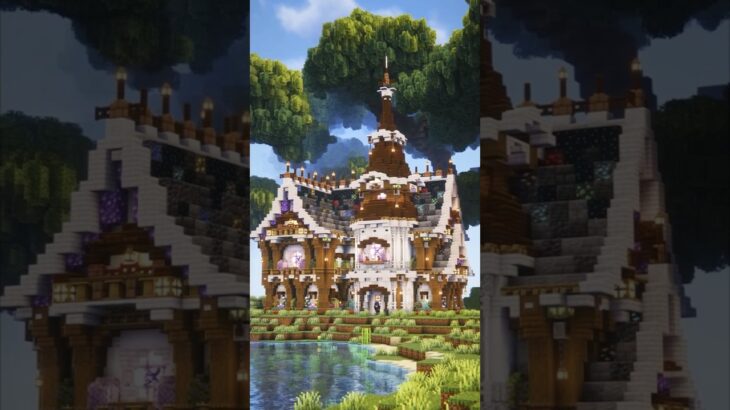 【マイクラ建築】鉱石屋根のファンタジーなお家💎【Minecraft】#shorts #Minecraft #マインクラフト #マイクラ建築 #Minecraftbuilds