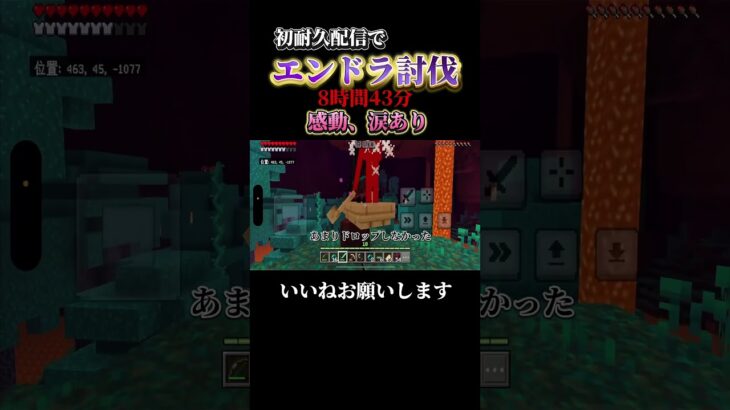 【Minecraft】マイクラ下手ですが、その分努力はします。#shorts #マイクラ  #minecraft