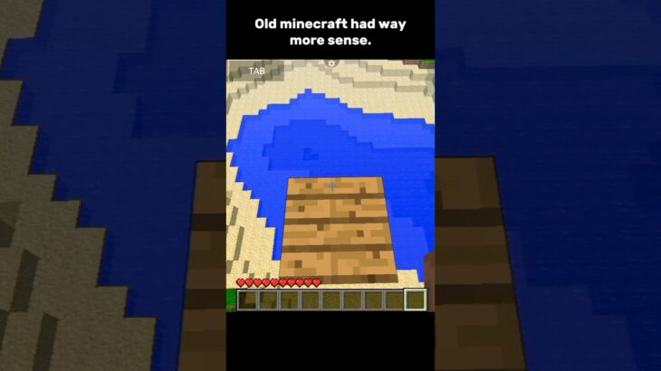 Old Minecraft had way more sense #shorts #minecraft