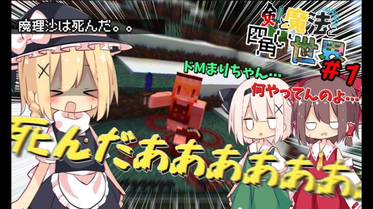 【マイクラ】剣と魔法と四角い世界 Part1【ゆっくり実況】