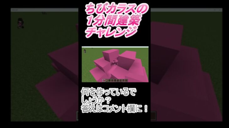 ＃Shorts  ＃ちびカラス324【1分間建築チャレンジ】＃148　＃Vtuber #中学生vtuber #関西弁 #Minecraft 　#マインクラフト