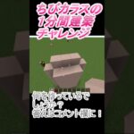 ＃Shorts  ＃ちびカラス335【1分間建築チャレンジ】＃159　＃Vtuber #中学生vtuber #関西弁 #Minecraft 　#マインクラフト