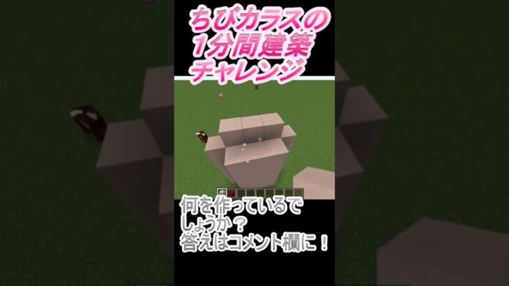 ＃Shorts  ＃ちびカラス335【1分間建築チャレンジ】＃159　＃Vtuber #中学生vtuber #関西弁 #Minecraft 　#マインクラフト
