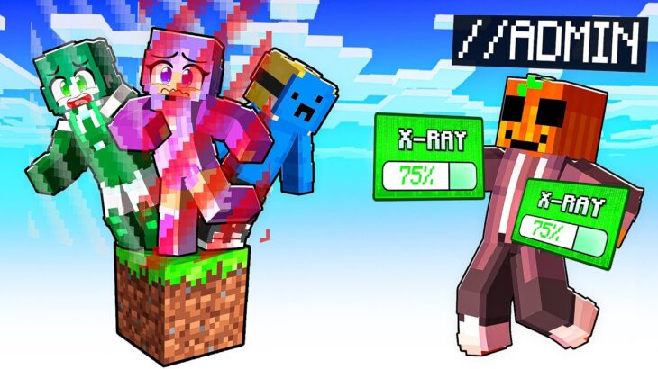 Usé COMANDOS de ADMINISTRADOR en UN BLOQUE de Minecraft!
