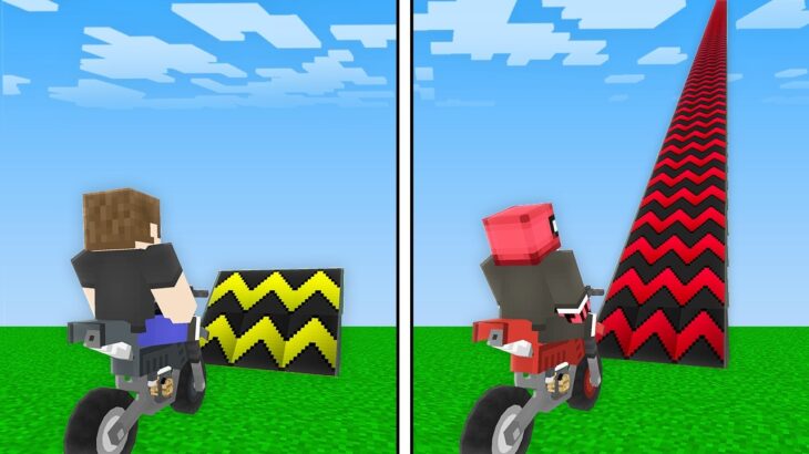 ZENGİN VS FAKİR DEVASA MOTOSİKLET RAMPASI – Minecraft