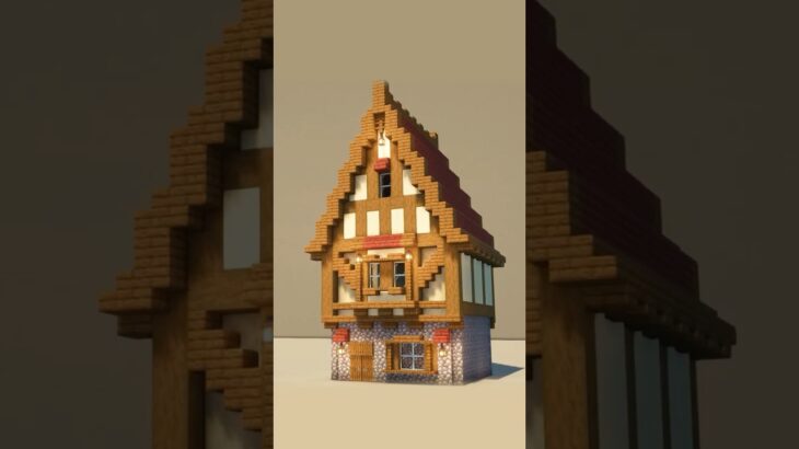 マイクラ初心者でもできるおしゃれ建築！洋風な家 #マイクラ #マイクラ建築 #minecraft