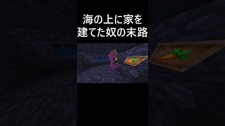 海の上に家を建てた奴の末路 #マイクラ #マインクラフト #minecraft #short