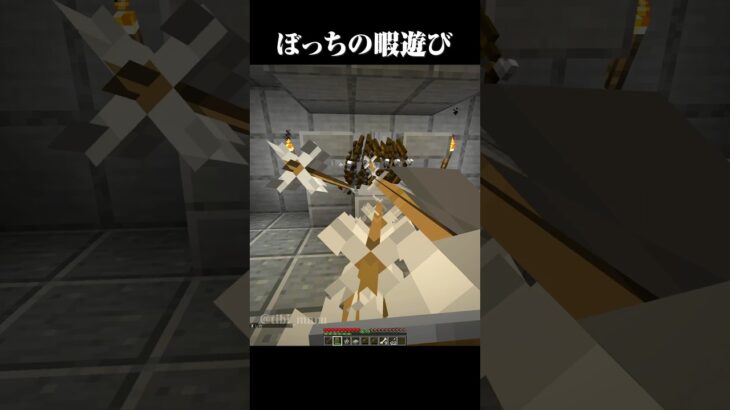ひとりぼっちにはこの遊びが楽しいね… #minecraft #マイクラ #shorts