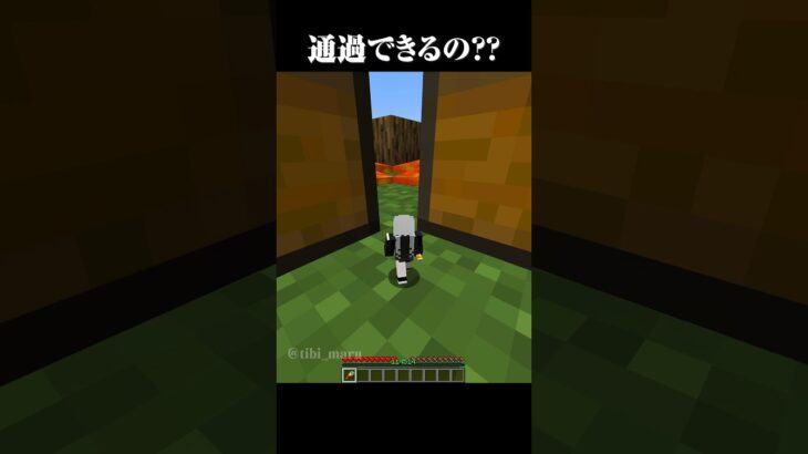 マグマの隙間って通過できるの？？#マイクラ #マインクラフト #minecraft #shorts