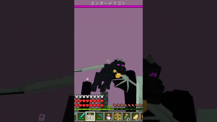 ジャガイモランチャー大活躍？エンドラ討伐！ #ps5 #マイクラ #マインクラフト #minecraft #ショート #アドオン