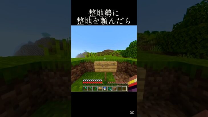 整地勢に整地を頼んだら…#shorts #マイクラ