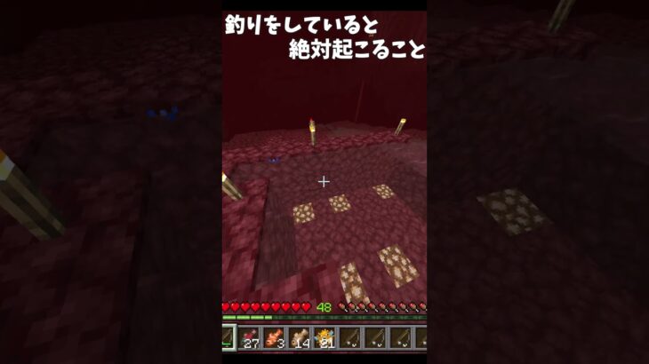 釣りをしていると絶対起こること#shorts #マイクラ