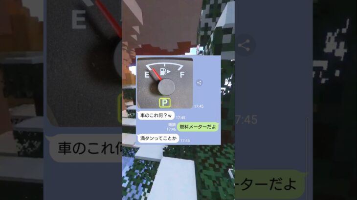ガソリンメーターを勘違いしてる女の末路ｗｗ　#マイクラ #スカっと #shorts