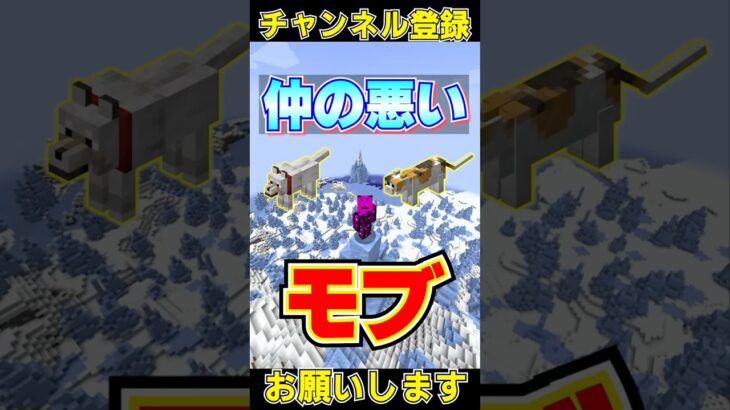 マイクラで仲の悪いモブ達！！#shorts #マイクラ #マインクラフト #ゲーム実況 #チャンネル登録お願いします #1000人目標