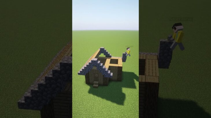 【マイクラ】簡単に作れる木の家！#shorts
