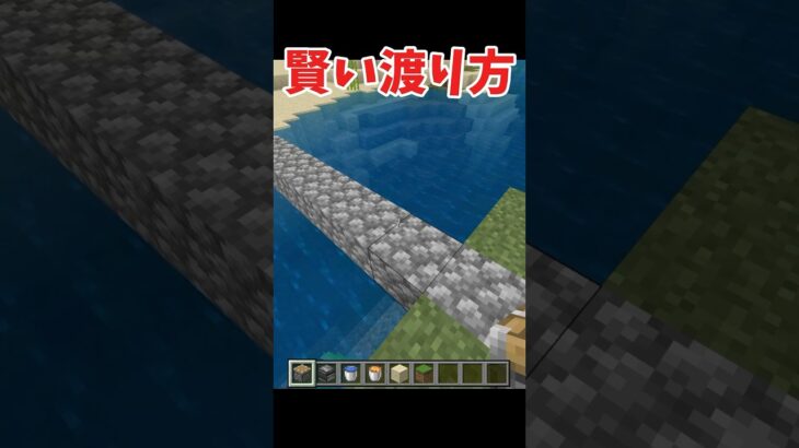 賢い川の渡り方 #マイクラ #shorts