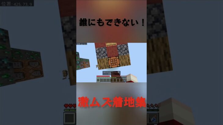 誰にもできない！？激ムズ着地集！#マイクラ #shorts