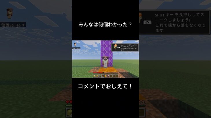 みんなは何個分かったー？　#shorts #マイクラ #マインクラフト #minecraft