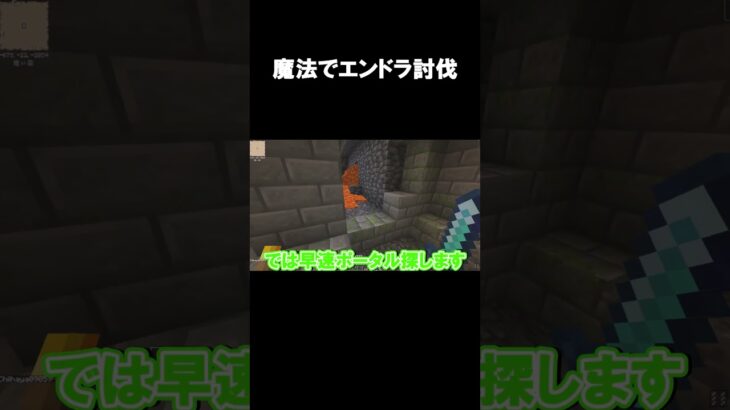 魔法でエンドラ討伐#shorts #マインクラフト #マイクラ #minecraft