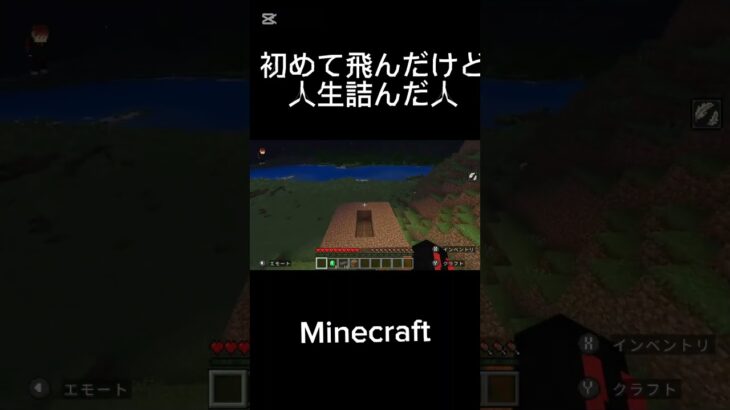 飛んでみたけど人生詰んだ人#shorts#マイクラ#Minecraft