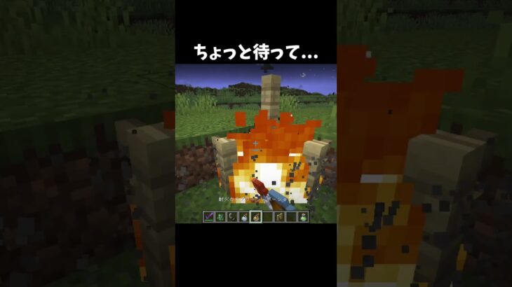 炎がやばすぎる！#shorts#minecraft#マイクラ