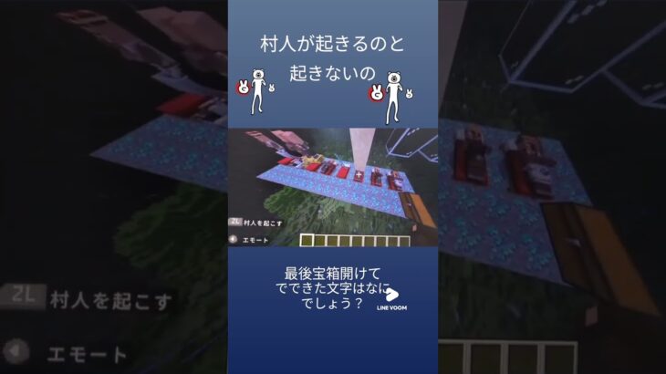 村人寝てる最中が最強すぎた　　#マインクラフト #マイクラ