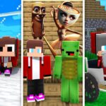 マイキーとメイセンは、マインクラフトのトゥン・トゥング・トゥング・サフール家とカプチーノ・バレリーナに守られました！