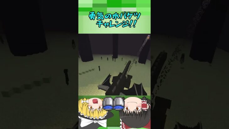 勇気の水バケツ着地 #マイクラ #マインクラフト