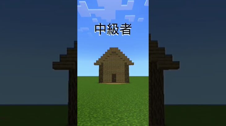 マインクラフト　初心者vs中級者vs上級者の家　#Minecraft　#shorts