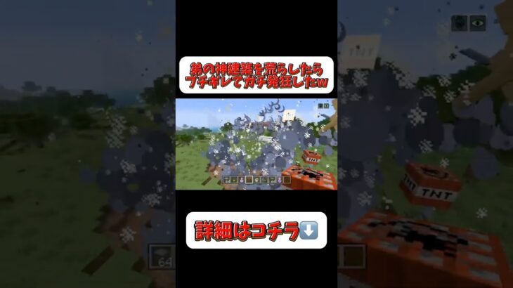 【神回】弟の神建築を荒らしたらブチギレてガチ発狂したww ミスターケン切り抜き #shorts #おすすめ #マイクラ #マインクラフト #ミスターケン #バナナヘッド #minecraft