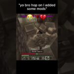 “yo bro hop on I added some mods” 😭🥀💔#minecraft #minecraftmemes