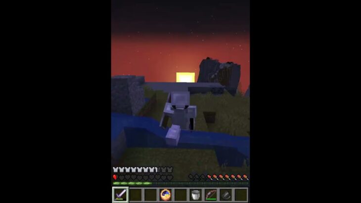 0.5ハート勝負！ #minecraft #マイクラ