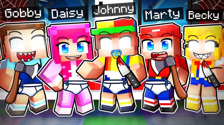 10 FRIENDS On One POSSESSED BABY BLOCK in Minecraft!