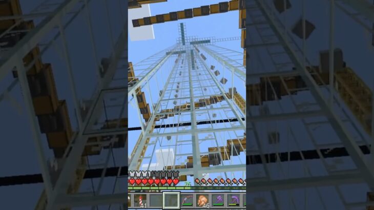 4ヶ所同時にブロックを天空に向かって打ち上げたよ。 #マイクラ #マインクラフト #minecraft #レッドストーン #レッドストーン回路 #shorts #マイクラ統合版 #マイクラ建築