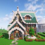 【マインクラフト】青い屋根の家　#7