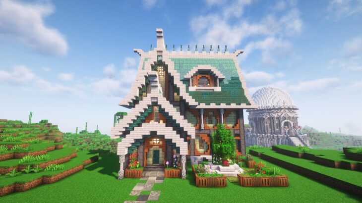 【マインクラフト】青い屋根の家　#7