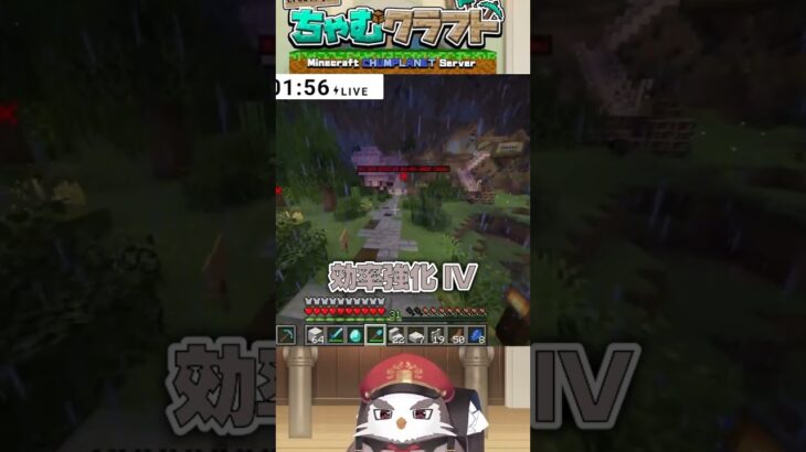 エンチャントを予言した結果・・・#CHUMPLANET #Minecraft #マインクラフト #ちゃむクラ ＃shorts  #レヴァーニア記録簿 #アルく日報